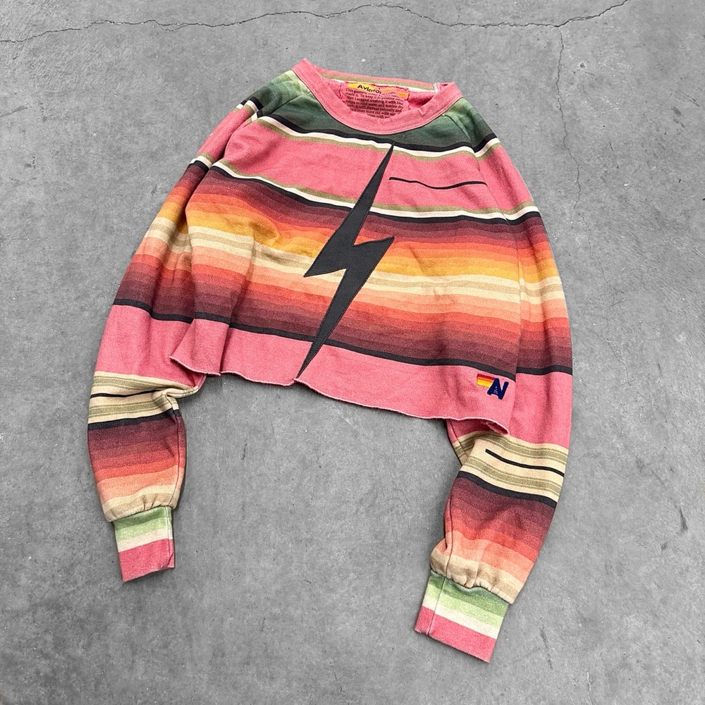Aviator Nation Pink and Orange Sweatshirt